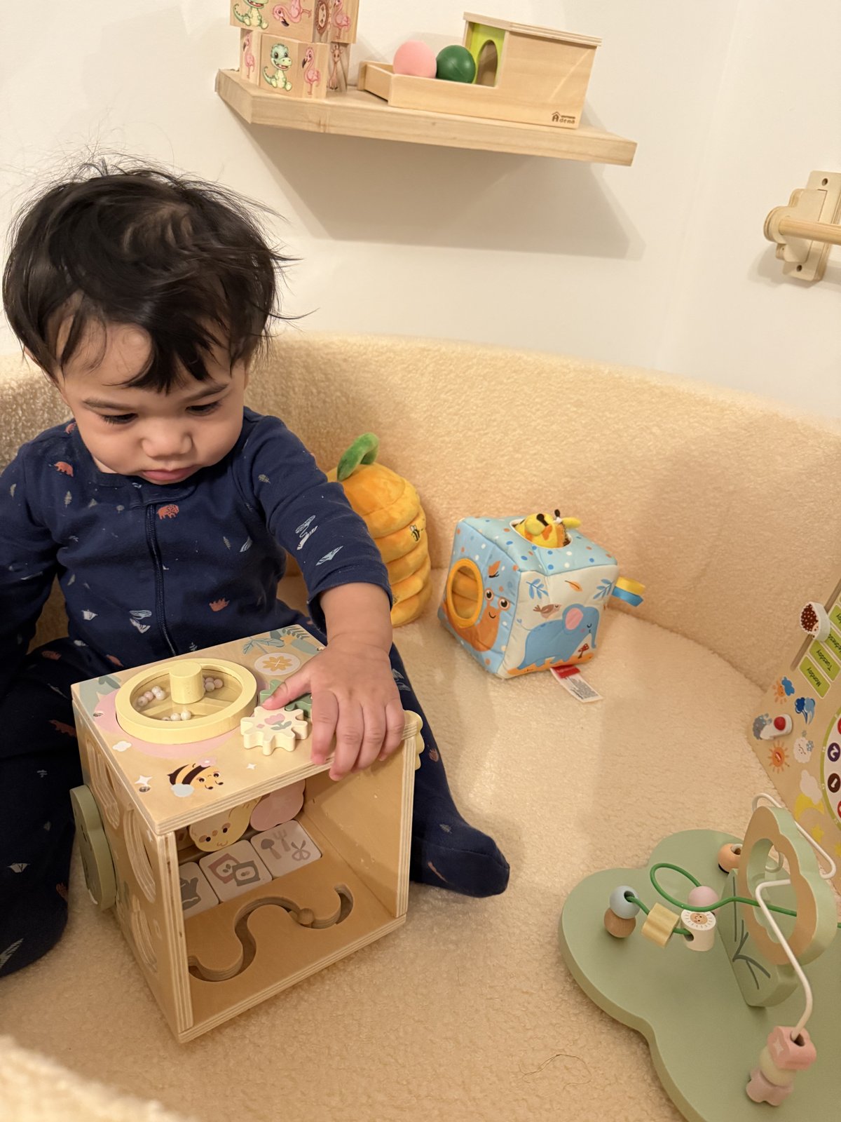A child in a learning moment at Providence Preschool Academy